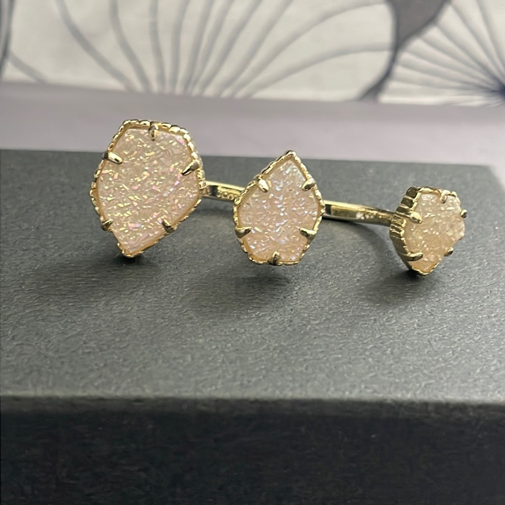 Kendra Scott Naomi Ring - White Drusy S/M